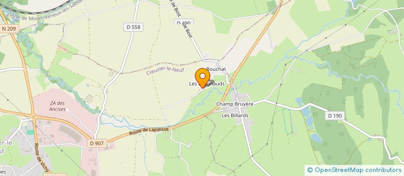 localisation de l'entreprise MONSIEUR FRANCK BAUD à CREUZIER-LE-NEUF