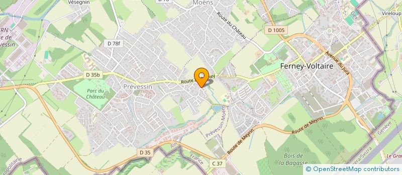 localisation de l'entreprise MONSIEUR FRANCK BELLATON  PREVESSIN-MOENS