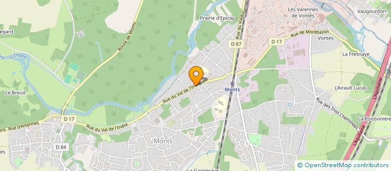 localisation de l'entreprise MONSIEUR FRANCK BERGEAULT  MONTS