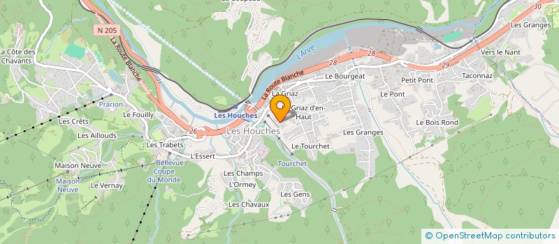 localisation de l'entreprise MONSIEUR FRANCK BERGONZO  LES HOUCHES