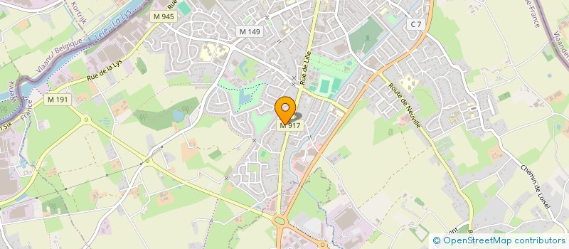 localisation de l'entreprise MONSIEUR FRANCK BERNHARD  HALLUIN