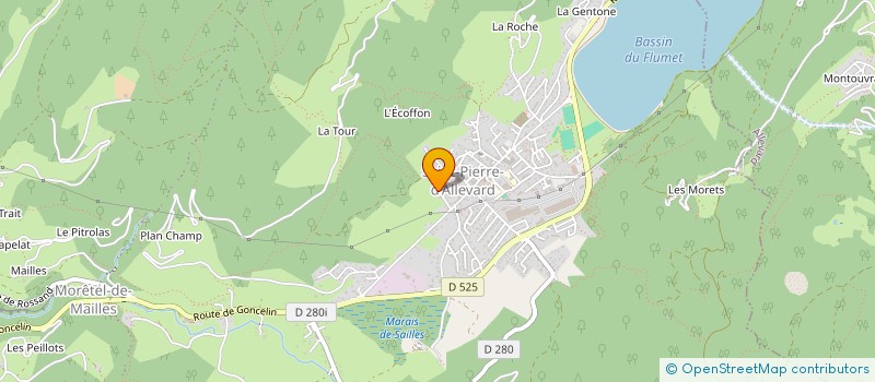 localisation de l'entreprise MONSIEUR FRANCK BERNIZET  CRETS EN BELLEDONNE