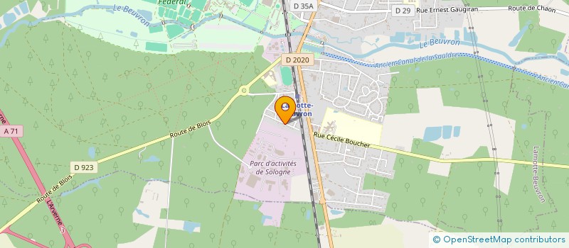 localisation de l'entreprise MONSIEUR FRANCK BOISVIN  LAMOTTE-BEUVRON