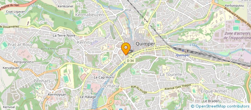 localisation de l'entreprise MONSIEUR FRANCK BONNAND à QUIMPER