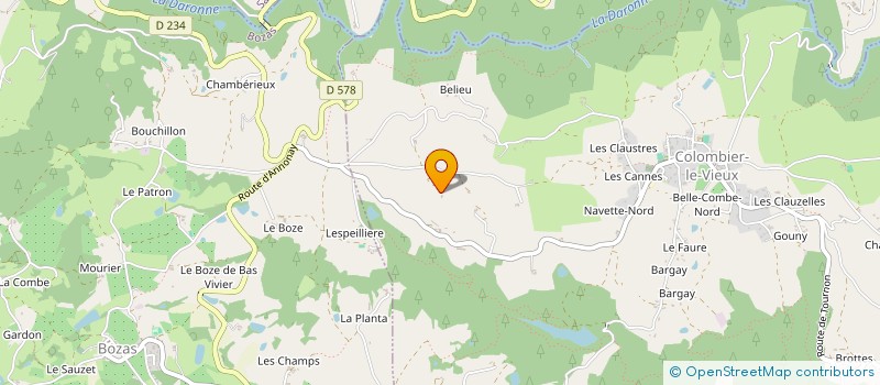 localisation de l'entreprise MONSIEUR FRANCK BONNARD  COLOMBIER-LE-VIEUX