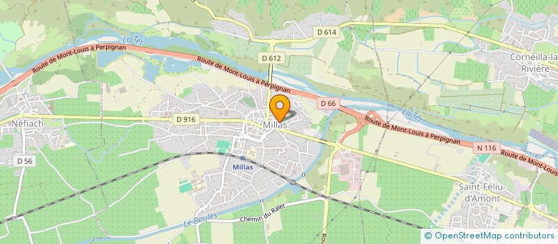 localisation de l'entreprise MONSIEUR FRANCK BOUCAUD  MILLAS