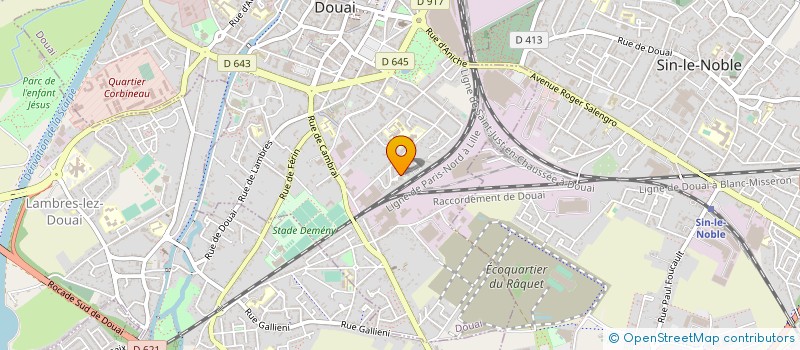 localisation de l'entreprise MONSIEUR FRANCK BOUCHART à DOUAI