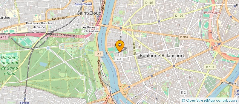 localisation de l'entreprise MONSIEUR FRANCK BOURGEOIS à BOULOGNE-BILLANCOURT