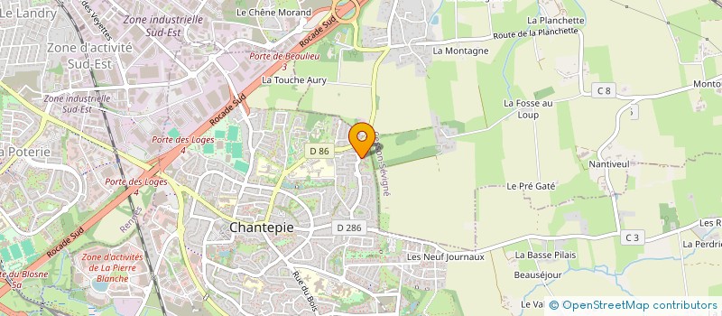 localisation de l'entreprise MONSIEUR FRANCK BOUTRY  CHANTEPIE