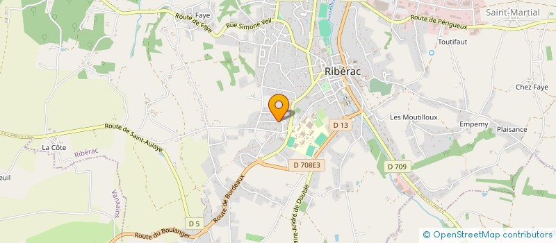 localisation de l'entreprise MONSIEUR FRANCK BOZIER à RIBERAC