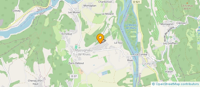 localisation de l'entreprise MONSIEUR FRANCK BRETON à MASSIGNIEU-DE-RIVES