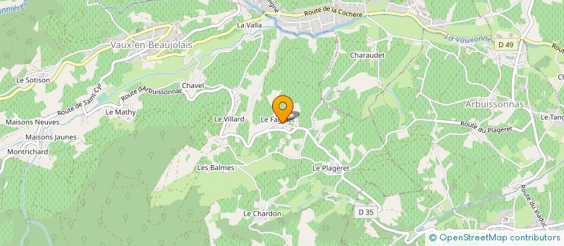 localisation de l'entreprise MONSIEUR FRANCK BROUCHOUD  VAUX EN BEAUJOLAIS