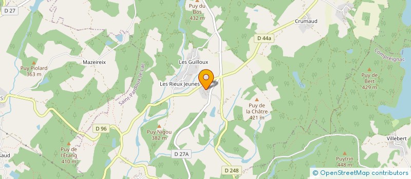 localisation de l'entreprise MONSIEUR FRANCK BRUN à SAINT-PARDOUX-LE-LAC
