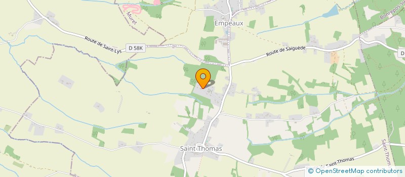 localisation de l'entreprise MONSIEUR FRANCK CALMETTES  SAINT-THOMAS