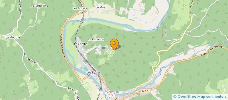 localisation de l'entreprise MONSIEUR FRANCK CARDIN  LES EYZIES