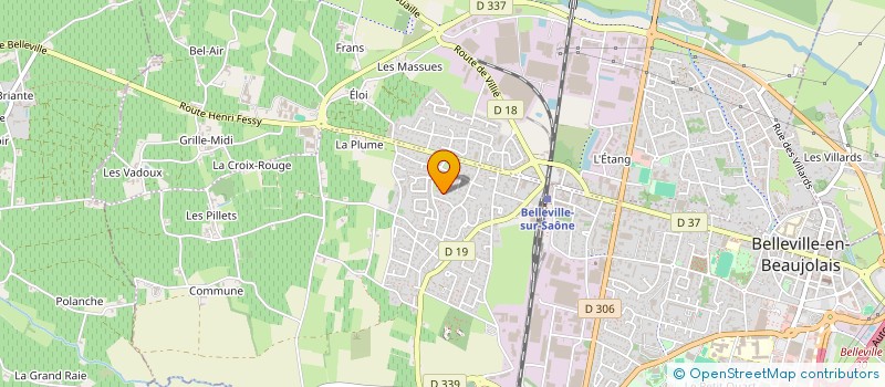 localisation de l'entreprise MONSIEUR FRANCK CASTANET  BELLEVILLE-EN-BEAUJOLAIS