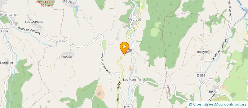 localisation de l'entreprise MONSIEUR FRANCK CEYSSAT  ORCIVAL