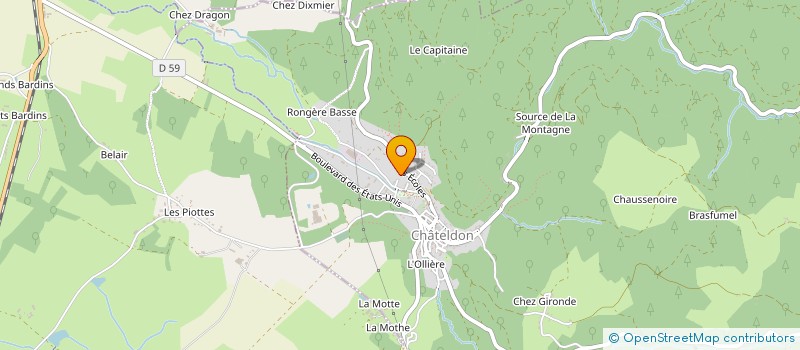 localisation de l'entreprise MONSIEUR FRANCK CHADENAS  PASLIERES