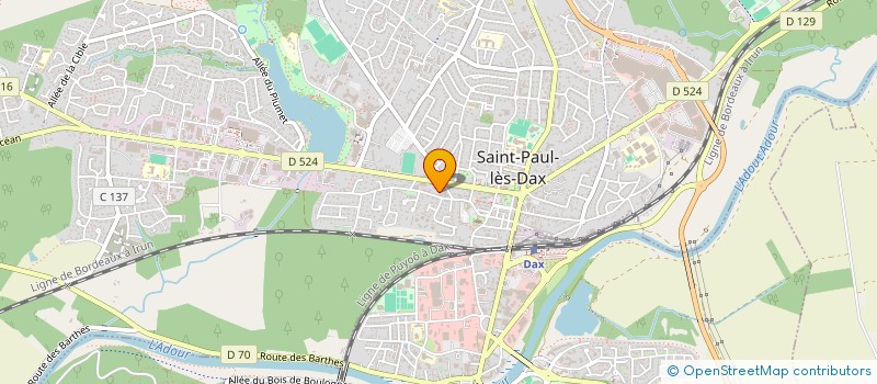 localisation de l'entreprise MONSIEUR FRANCK CHEDOZEAU  SAINT-PAUL-LES-DAX