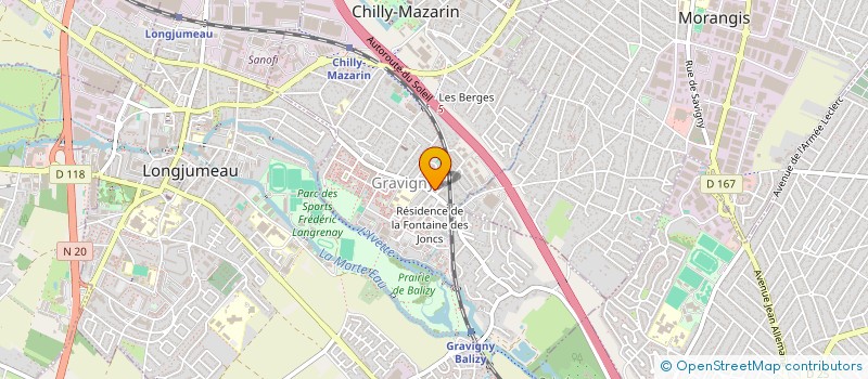 localisation de l'entreprise MONSIEUR FRANCK CHEVALIER  CHILLY-MAZARIN