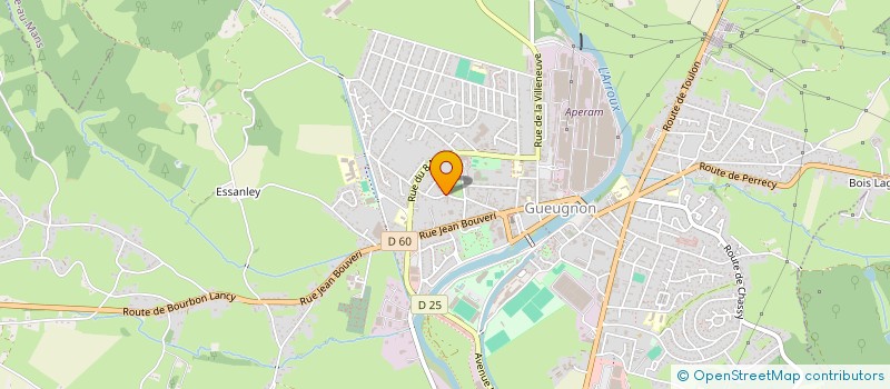 localisation de l'entreprise MONSIEUR FRANCK CHEVALLIER  GUEUGNON