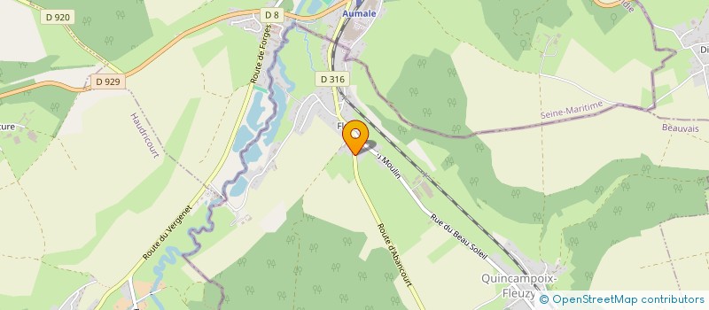 localisation de l'entreprise MONSIEUR FRANCK CHEVALLIER  QUINCAMPOIX-FLEUZY