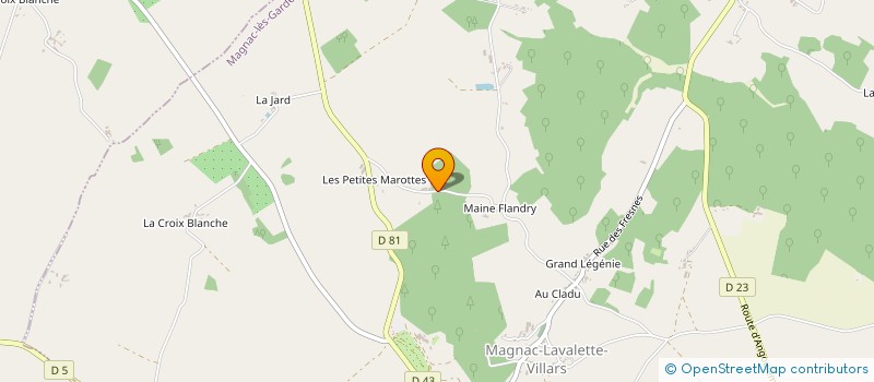 localisation de l'entreprise MONSIEUR FRANCK CHRISTIAEN  MAGNAC-LAVALETTE-VILLARS
