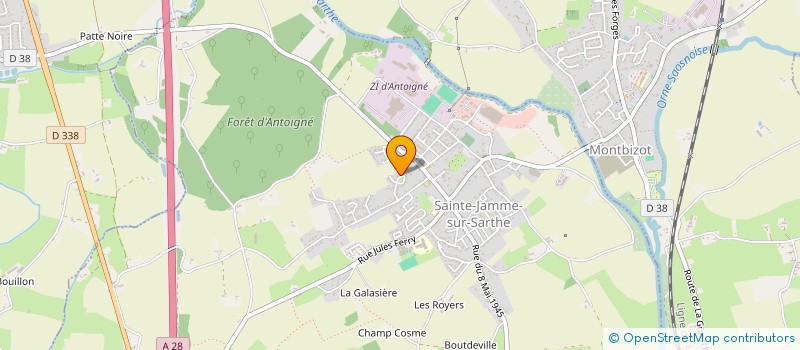 localisation de l'entreprise MONSIEUR FRANCK COCHET  SAINTE-JAMME-SUR-SARTHE