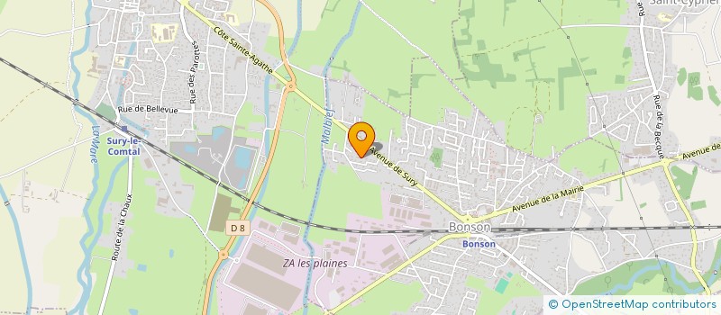 localisation de l'entreprise MONSIEUR FRANCK COLOMBET  BONSON