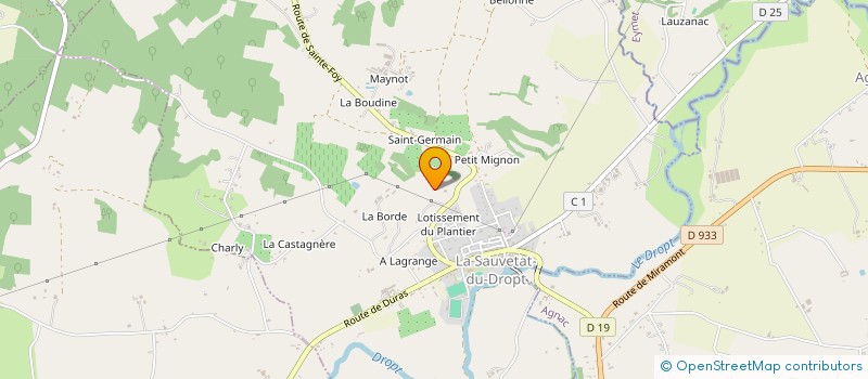 localisation de l'entreprise MONSIEUR FRANCK CORAIN  LA SAUVETAT-DU-DROPT