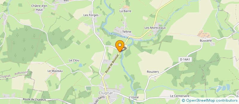 localisation de l'entreprise MONSIEUR FRANCK CORBEAU  CLUGNAT