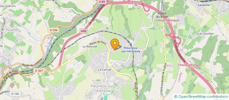 localisation de l'entreprise MONSIEUR FRANCK COSTES  FLEURIEUX-SUR-L'ARBRESLE