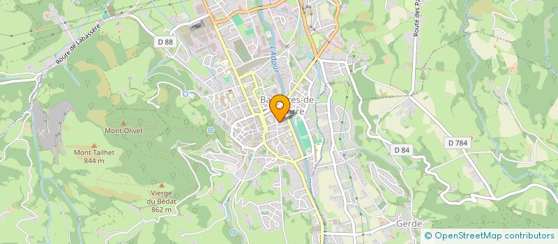 localisation de l'entreprise MONSIEUR FRANCK COURADE  BAGNERES-DE-BIGORRE