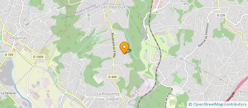 localisation de l'entreprise MONSIEUR FRANCK D'AMBROSIO à LA ROQUETTE-SUR-SIAGNE