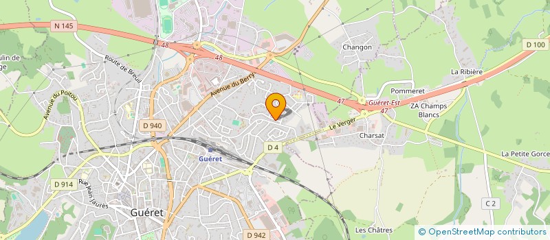localisation de l'entreprise MONSIEUR FRANCK DENIBAUD à GUERET
