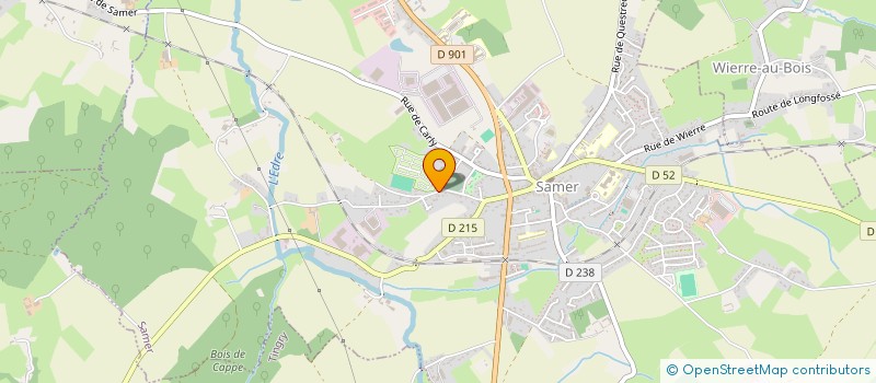 localisation de l'entreprise MONSIEUR FRANCK DEREGNAUCOURT  SAMER