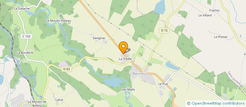 localisation de l'entreprise MONSIEUR FRANCK DERLON  BELLAC