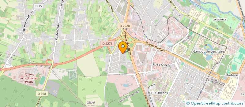 localisation de l'entreprise MONSIEUR FRANCK DERVOUT à OLIVET
