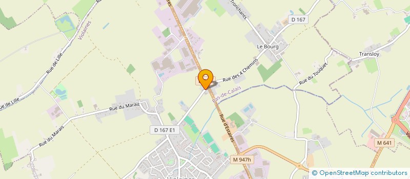 localisation de l'entreprise MONSIEUR FRANCK DESCAMPS  VIOLAINES