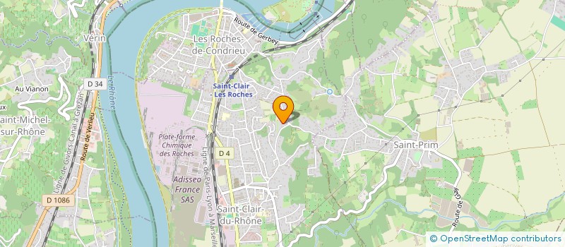 localisation de l'entreprise MONSIEUR FRANCK DOITEAUX  SAINT-CLAIR-DU-RHONE