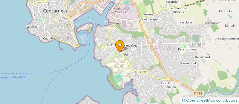 localisation de l'entreprise MONSIEUR FRANCK DUBOIS à CONCARNEAU