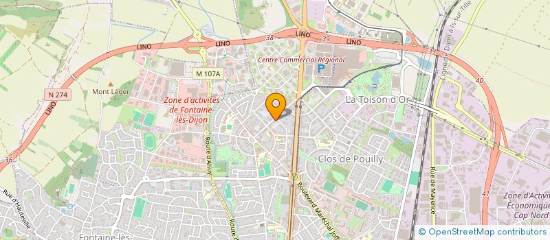 localisation de l'entreprise MONSIEUR FRANCK DUFRESNE à DIJON