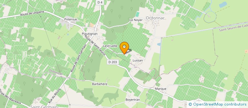 localisation de l'entreprise MONSIEUR FRANCK DUPA  ORDONNAC