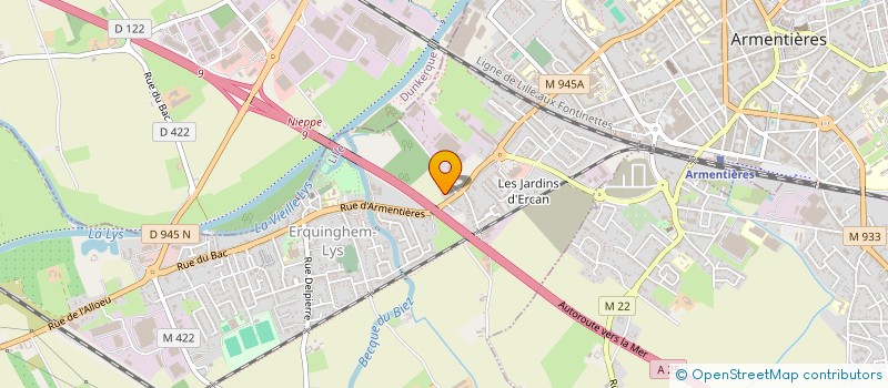 localisation de l'entreprise MONSIEUR FRANCK DUPONT à ERQUINGHEM-LYS