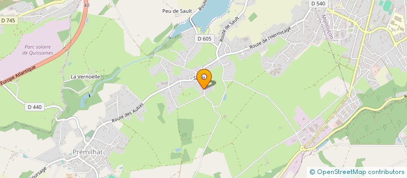 localisation de l'entreprise MONSIEUR FRANCK DUPRAT à PREMILHAT