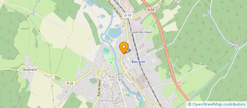 localisation de l'entreprise MONSIEUR FRANCK DURAND  BACCARAT