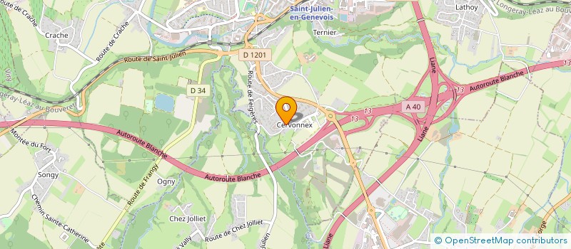 localisation de l'entreprise MONSIEUR FRANCK DURET  SAINT-JULIEN-EN-GENEVOIS