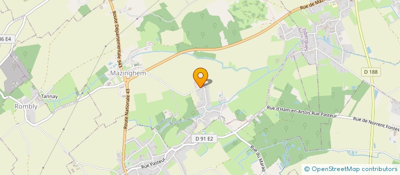 localisation de l'entreprise MONSIEUR FRANCK DUTHOIT  MAZINGHEM