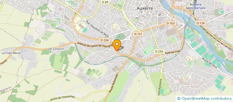localisation de l'entreprise MONSIEUR FRANCK ERZETIC à AUXERRE