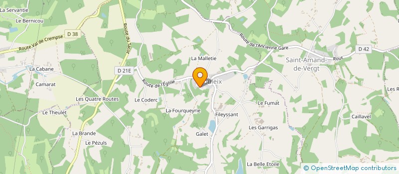localisation de l'entreprise MONSIEUR FRANCK ESCUDIE à FOULEIX